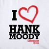 Women's Californication I Heart Hank Moody Cap Sleeve Baby Rib Crop Top White Medium - 3 of 4