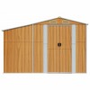 vidaXL - Garden shed/Outdoor shed Metal Storage/Light Brown Galvanized Steel with Ample Storage & Ventilation - 4 of 4