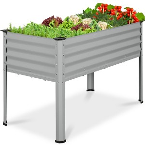 Best Choice Products 48x24x30in Elevated Galvanized Metal Garden Bed w/ Corner Protectors - 1 of 4