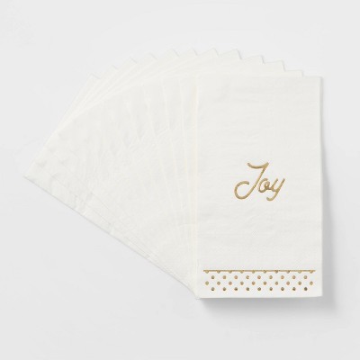 14ct Pin Dot Tall Disposable Napkin Gold - Wondershop™