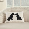 Mina Victory Pet Dogs Silhouette Faux Shearling Indoor Throw Pillow - image 2 of 4