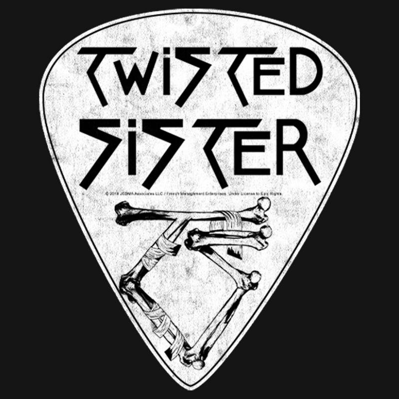 Men's Twisted Sister Guitar Pick Logo Long Sleeve Shirt, 2 of 5