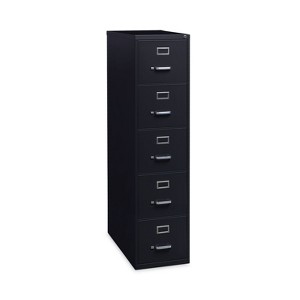Alera Five-Drawer Economy Vertical File, Letter-Size File Drawers, 15" x 26.5" x 61.37", Black - 1 of 1