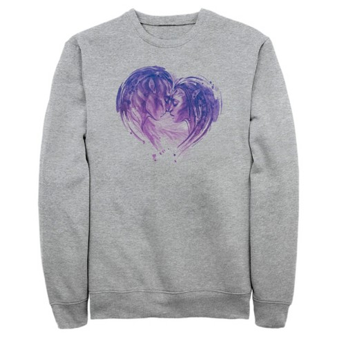 Men's Avatar: The Way Of Water Neytiri And Jake Sully Watercolor Heart  Sweatshirt : Target