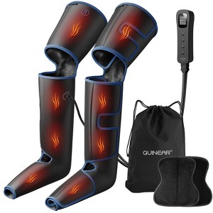 QUINEAR Full Leg Massager with Heat, for Circulation&Pain Relief, 2 Extender&3Heat&3Mode&3Intensity, for Cramps&Edema&Swelling - 1 of 4