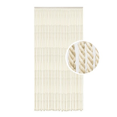 Evideco French Home Goods Braided Cotton/Polyester Rope Door Curtain 54 Strings 79” H x 36” W
