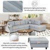 NicBex Couches for Living Room 109.2" L-shaped Sectional Sofa Upholstered Sofa Couch with Removable Back Cushions and 2 Pillows - 2 of 4