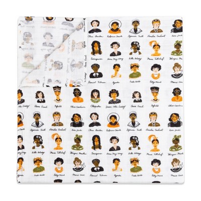 Babyletto Women In History Muslin Swaddle Blanket - White