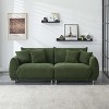 MYINDA 86.6'' Teddy Plush Modular Sectional Couch with Upholstered Arms Bread Sectional Sofa for Living Room Bedroom Office - 4 of 4
