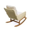 CAVINAS Indoor & Outdoor Wicker Patio Rocking Chair with Solid Wood Frame & Cushion,Comfy Lounge Chair for Garden,Backyard,Balcony - 4 of 4
