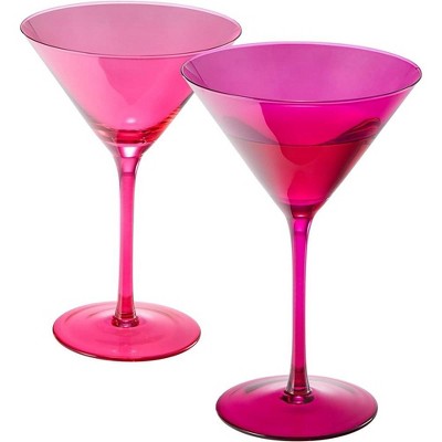 Hot Pink Martini Glasses