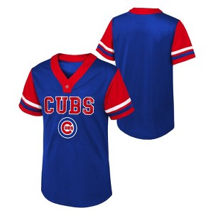 MLB Chicago Cubs Girls' Henley Team Jersey - 1 of 3