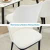 Dining Chairs Set of 2,Upholstered Velvet Dining Room Side Chairs, Chair for Dining Table with Padded Seat and Wood Legs-Modern Dining Chairs - 4 of 4