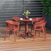 WestinTrends Playa 5-Piece Modern Patio Round Dining Table Set with Stackable Patio Dining Chairs - 2 of 4