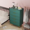 Dresser for Bedroom, Fluted Dressers & Chest of Drawers, Wooden Storage Organizer with Gold Metal Handles & Legs for Living Room, Entryway - 2 of 4