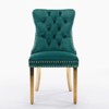TIRAMISUBEST Button Tufted Upholstered Dining Chairs Set of 2, Velvet Kitchen Chairs with Nailhead Trim & Golden Lges - 4 of 4