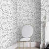 Buckley Monochrome White and Black Animals Paste the Wall Wallpaper - 2 of 4