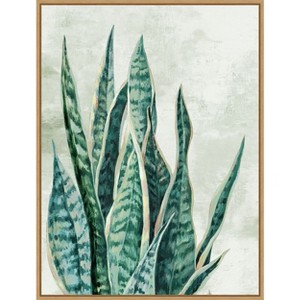 Amanti Art Reaching Snake Plant by PI Studio Framed Canvas Wall Art - 1 of 4