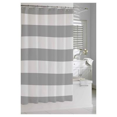 grey and cream shower curtain