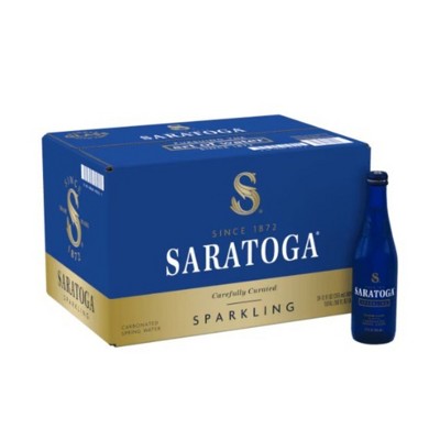 Saratoga Sparkling Natural Spring Water - 12 Fl Oz Glass Bottle (Pack of 24)