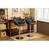 OUTSUPPLY Tufted Swivel Bar Stools Set of 2, Adjustable Height Hydraulic, Diamond Tufted with Foot Rest - 4 of 4