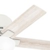 Hunter 44" Fitzgerald Lighted Ceiling Fan Matte White Finish with Bleached Alder Blades for Small Spaces - 2 of 3