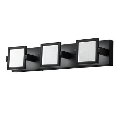 LLHZSY 22" Modern Black LED Vanity Light Dimmable Metal Wall Lights Sconce Fixture