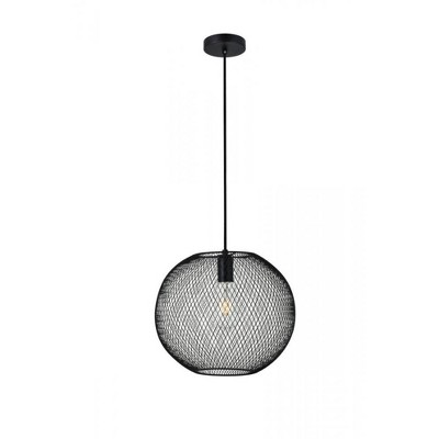 Elegant Lighting Keller 1 Light Black Pendant