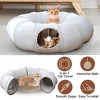 iMountek"Indoor Cat Tunnel Bed with Cooling Fabric, Interactive Hanging Ball, Soft Mat & Foldable Design"grey - 4 of 4