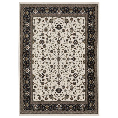 Oriental Weavers Vivian VI02B Ivory/ Navy Indoor Area Rug - 3'10" x 5'5"