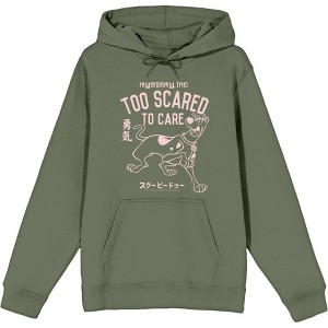 Scooby-Doo Too Scared To Care Adult Long Sleeve Hoodie - 1 of 2