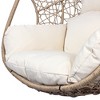 CAVINAS Patio Swing,PE Wicker Swing Egg Chair with Cushion and C Type Base,Outdoor Swing for Indoor,Porch,Garden,Bedroom - 4 of 4
