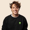 Dalix Alien Embroidered Fleece Crewneck Long Sleeve Sweatshirt Mens - 3 of 4