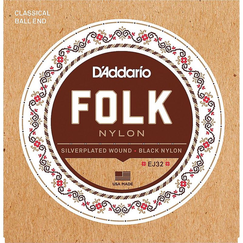 D'Addario Single Folk Nylon Ball End String, 1 of 2