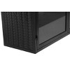 Okak Woven Pattern 2-door Wall Cabinet with Featuring 3-tier Storage Glass Doors for Entryway/Dining Room/Living Room/Kitchen - 4 of 4
