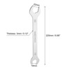 Unique Bargains 3cr13 Stainless Steel Chrome Plated Thin Metric Double Open-Ended Wrench - 2 of 4