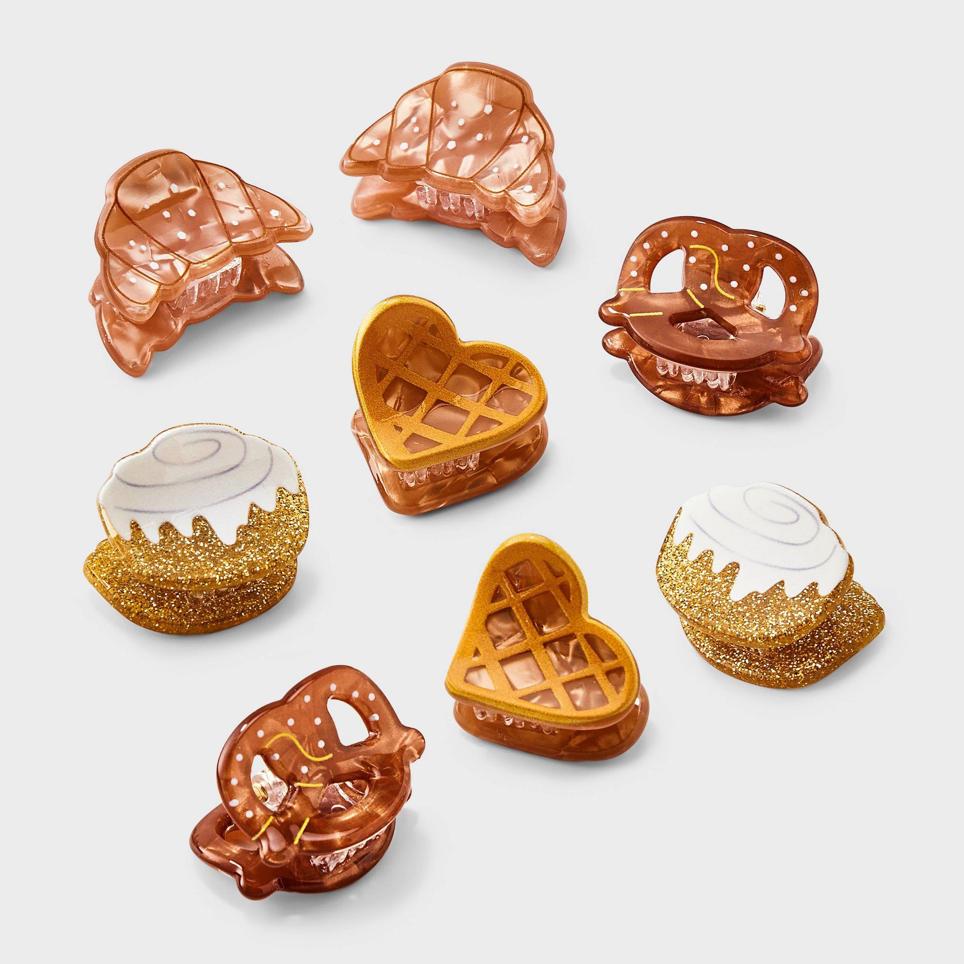 Girls' Mini Breakfast Foods Hair Clip Set 8pc - Cat & Jack™