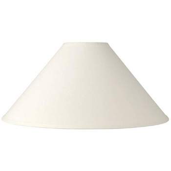 Springcrest Empire Lamp Shade Ivory Linen Chimney Large 6" Top x 23" Bottom x 13.5" High Spider Replacement Harp and Finial Fitting