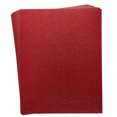 Bright Creations 30 Sheets Double-Sided Red Glitter Cardstock Paper for DIY Crafts, Card Making, Invitations, 300GSM, 8.5 x 11 In