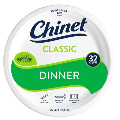 Chinet Classic Dinner Plate 10 3/8" - 32ct