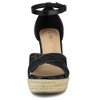 Allegra K Women's Ankle Strap Espadrille Wedge Heel Sandals - 3 of 4