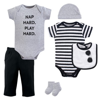 Little Treasure Baby Boy Layette 6-Piece Set, Nap Hard