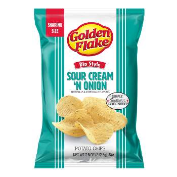 Golden Flake Dip Style Sour Cream 'n Onion Potato Chips - 7.5oz