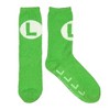 Bioworld Super Mario Bros. Green Luigi Logo Cozy Adult Crew Socks - 4 of 4