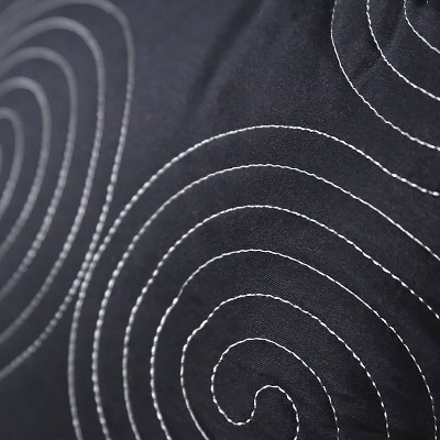 Elsie Gray and Black 7-Piece Queen Comforter Set