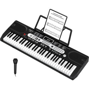 61 Key MK4 Keyboard Piano For Beginners-Portable Electronic Piano With Speakers-Stand-Bench-Headphones-Tablet Stand - 1 of 4