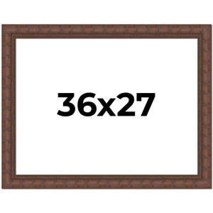 PosterPalooza | 36x27 Wide Bamboo Picture Frame, UV Acrylic, 4 Finishes - Brown, Black, Silver, and Natural - 1 of 4
