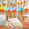 Blue Panda 16 Pack Hanging Honeycomb Ice Cream Party Decorations for Birthday, Baby Shower, Celebration, 4 Colors, 4 x 6 In - 3 of 4