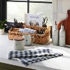 Woven Multipurpose Compartment Caddy Natural - Hearth & Hand™ with Magnolia: Rattan Storage Organizer for Tabletop - 2 of 4