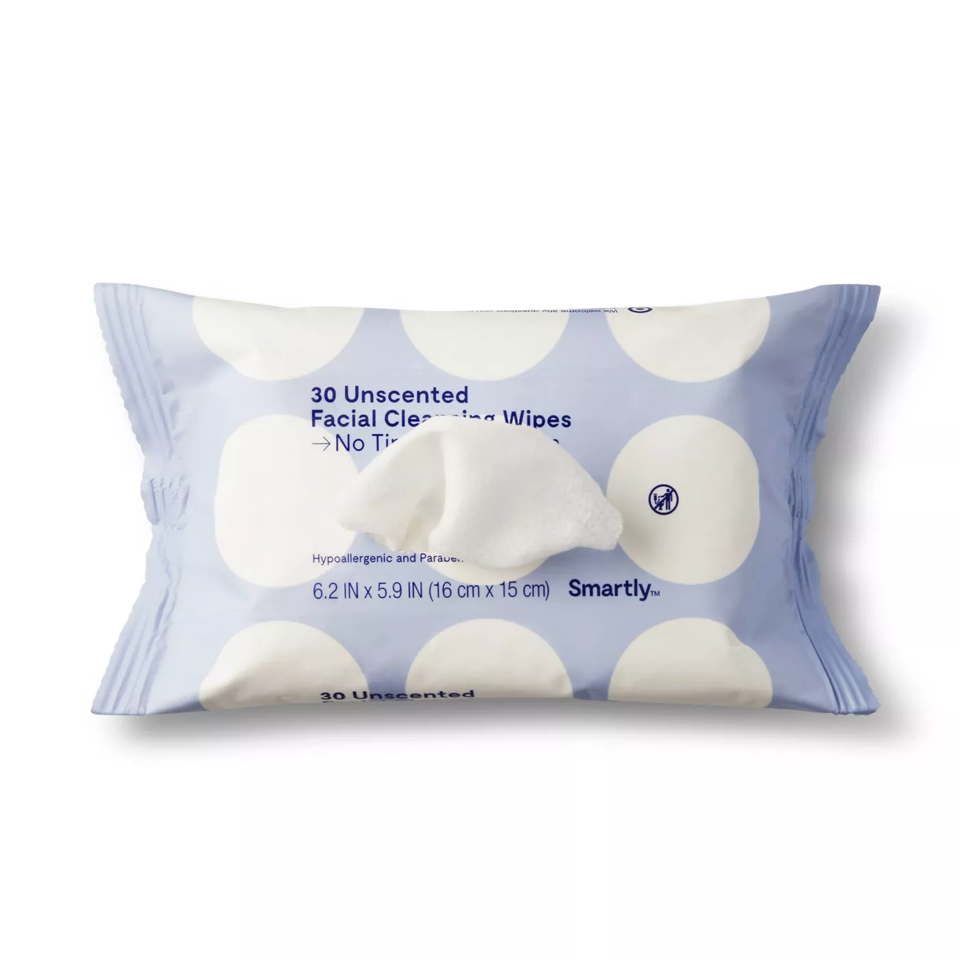 Unscented Facial Cleansing Wipes - 30ct - Smartly™ - image 3 of 6
